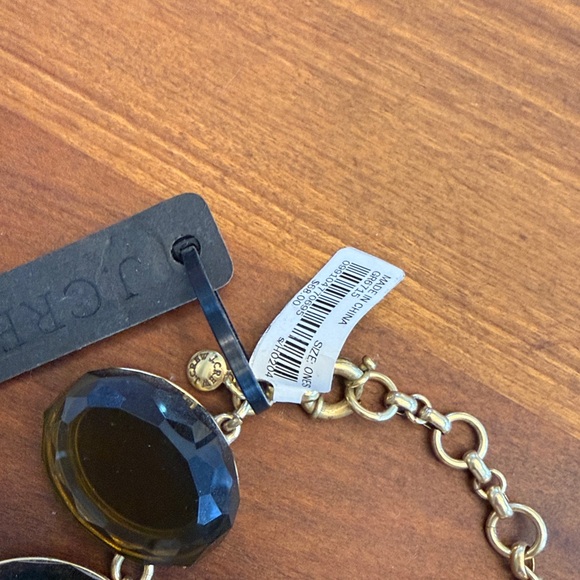 J CREW Deep Brown color Chunky Jeweled Necklace NWT - Picture 4 of 6